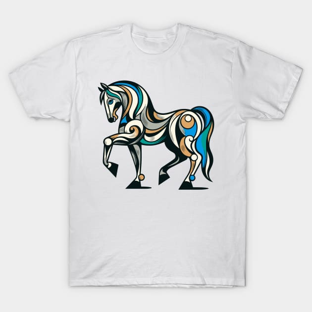 Horse illustration. Illustration of a horse in cubism style T-Shirt by gblackid